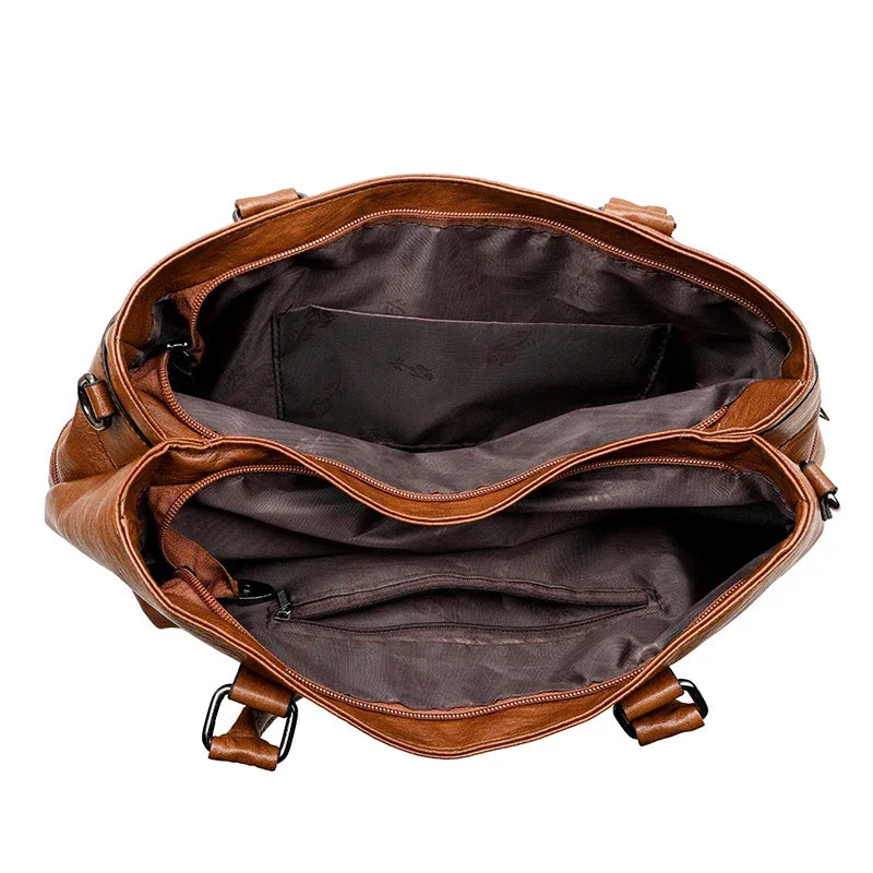Elegant Handbag for Women High Quality Leather Top-Handle Bags Purse Ladies Shoulder Crossbody Bag Large Casual Tote 2025 Hot