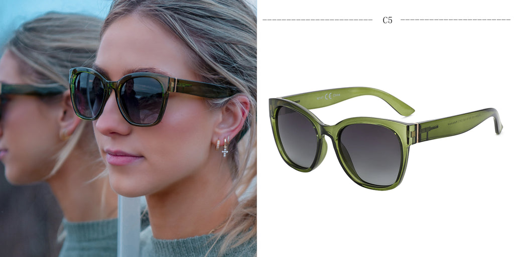 ZENOTTIC Polarized Cat Eye Sunglasses - Oversized UV400 Designer Women