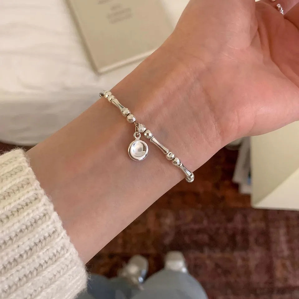925 Sterling Silver Bracelet Bangle Vintage Open Lock Geometric Punk For Woman Girl Fashion Jewelry Gift Dropship Wholesale