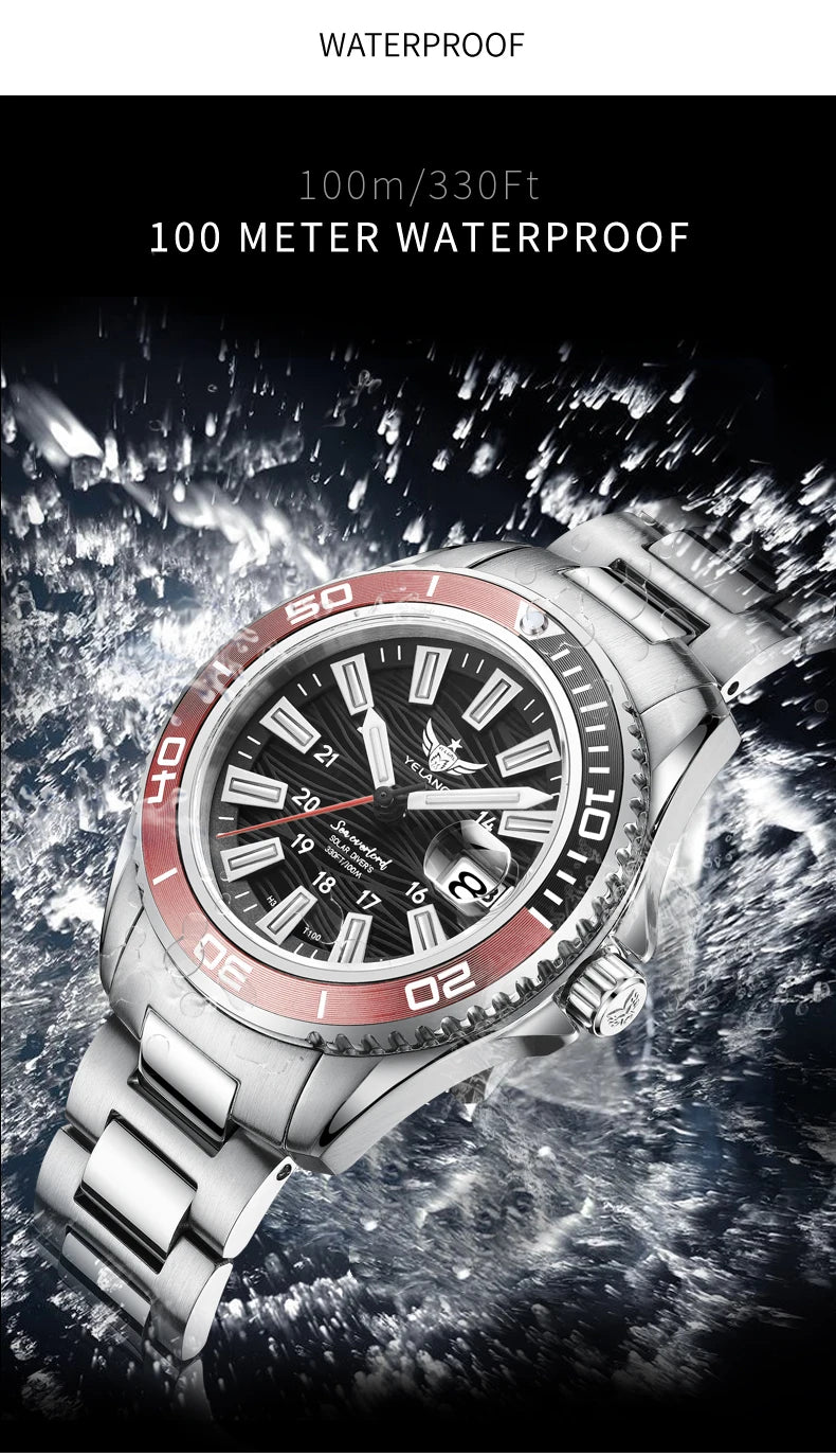 Yelang V1214 Solar Watch - Japan Eco-Drive Sapphire 100M Waterproof