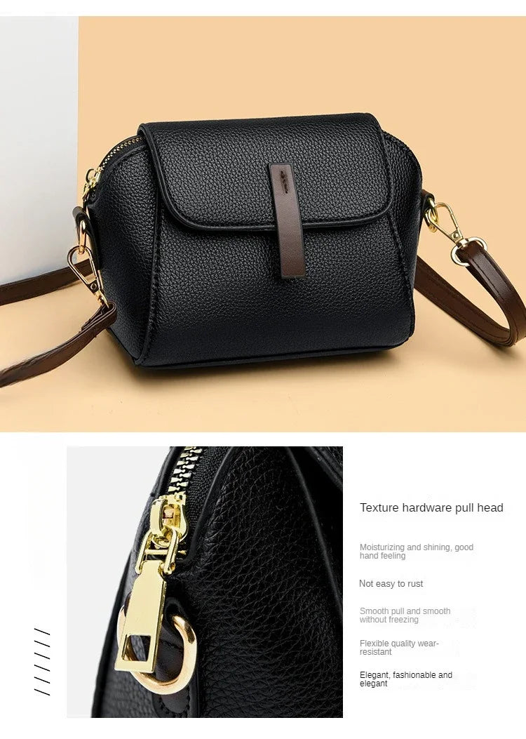 Luxury Designer Solid Color Women's Small Handbag Fashion Shoulder Messenger Bag Ladies Pu Leather Shell Crossbody Bag Bolsas