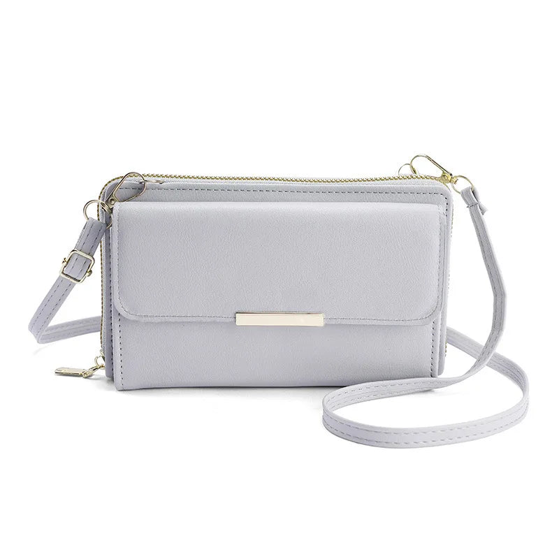 Fashion Women Luxury Leather Single Shoulder Bags Ladies Large Capacity Crossbody Mobile Phone Purse Female Messenger Wallet