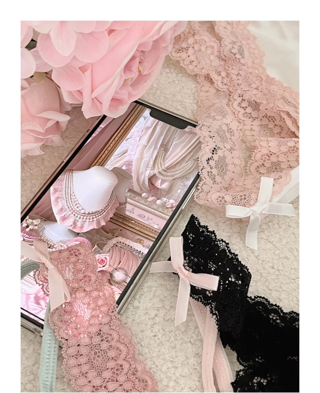 Cross Belt Lace Transparent Sexy Women's Underpants Low Waist Mesh Hollowed Bow Panties Cotton Crotch Breathable Briefs Lingerie