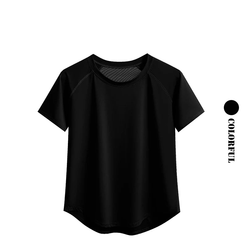 DRUR Yoga Tops - Quick Dry Short Sleeve Workout T-Shirt