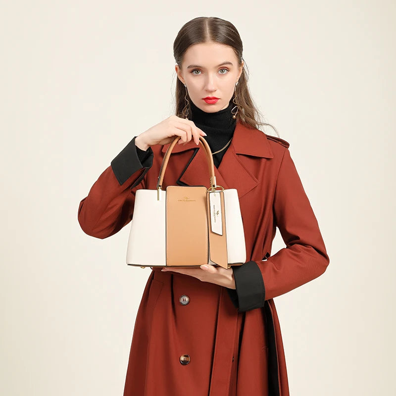 Luxury Print Leather Handbag - Large Capacity Crossbody Shoulder Bag