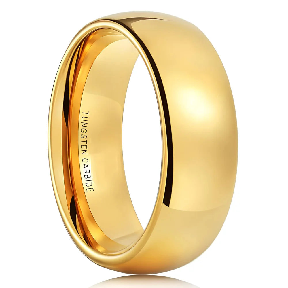 Tungsten Carbide Wedding Rings for Women and Men Classic Comfort Fit Dome Bands Simple Gothic Style Engagement Rings