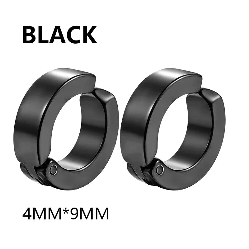 1 Pairs Fashion Magnetic Stud Earrings Men and Women Black CZ Magnet Non-piercing Clip Earring Set Punk Earrings Jewelry Gift