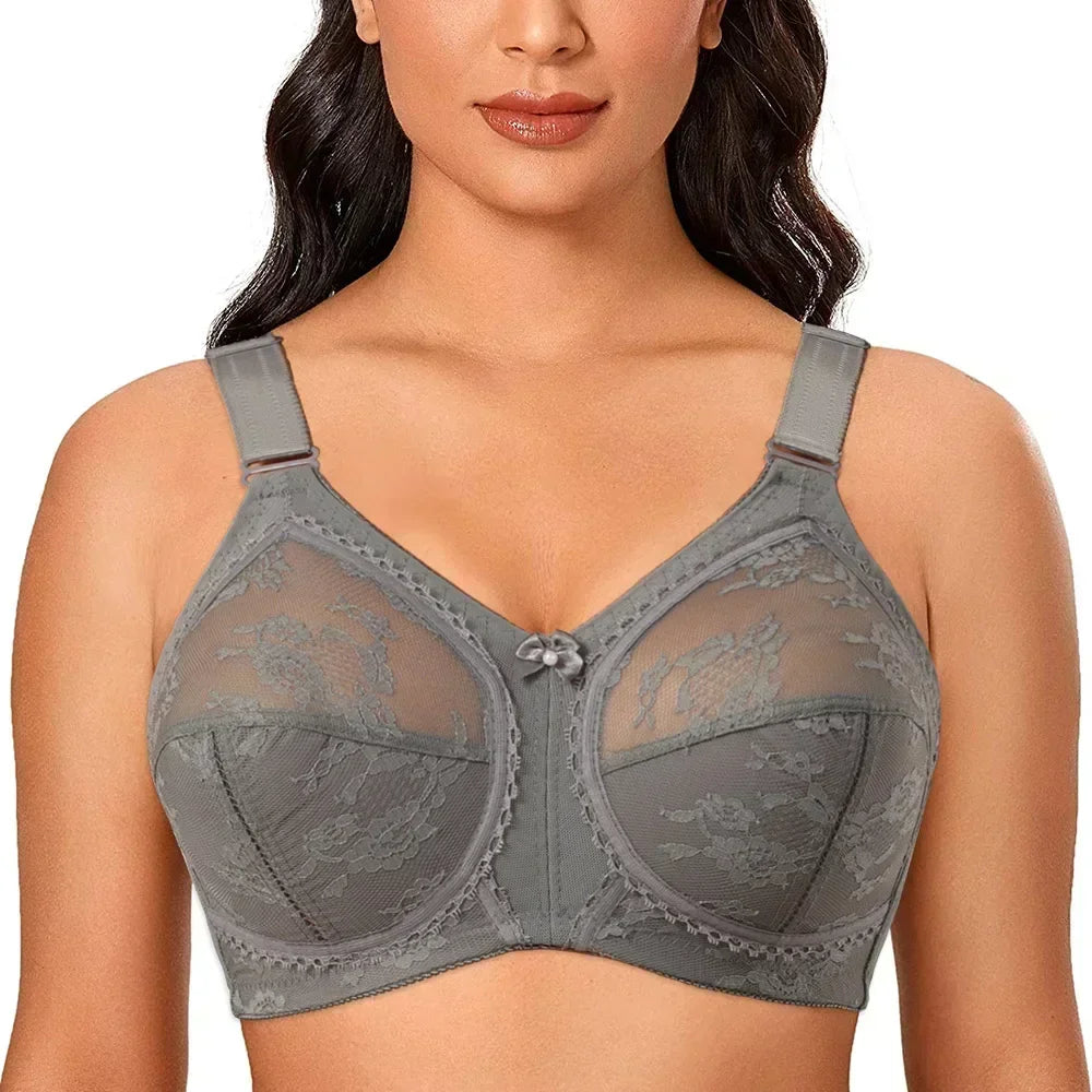 Big Minimizer Bras - Large Size Lace Wireless Full Coverage