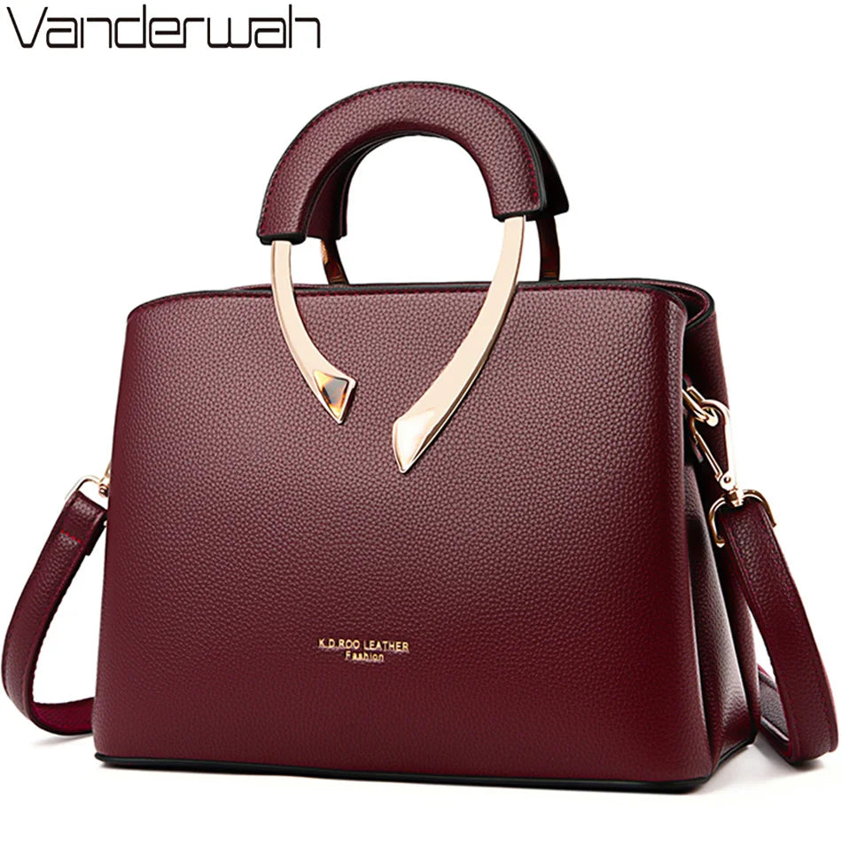 VANDERWAH Leather Tote - Designer Crossbody Shoulder Bag 2024