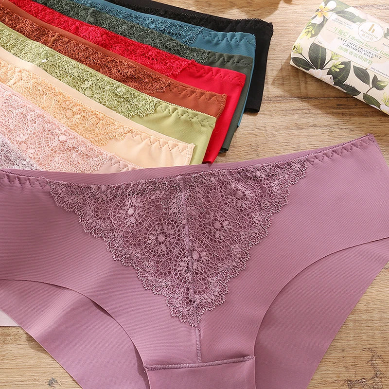 BZEL 10PCS/Set Women's Panties Exquisite Sweet Lace Underwear Sexy Lingerie Silk Satin Briefs Woman Comfort Breathable Underpant