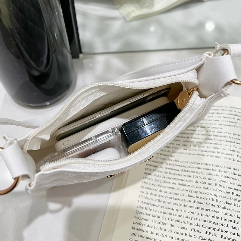 Women Soft Faux Ladies Crossbody Bag Underarm Bag Retro Handbag Fashion Design Girls Small Shoulder Bags