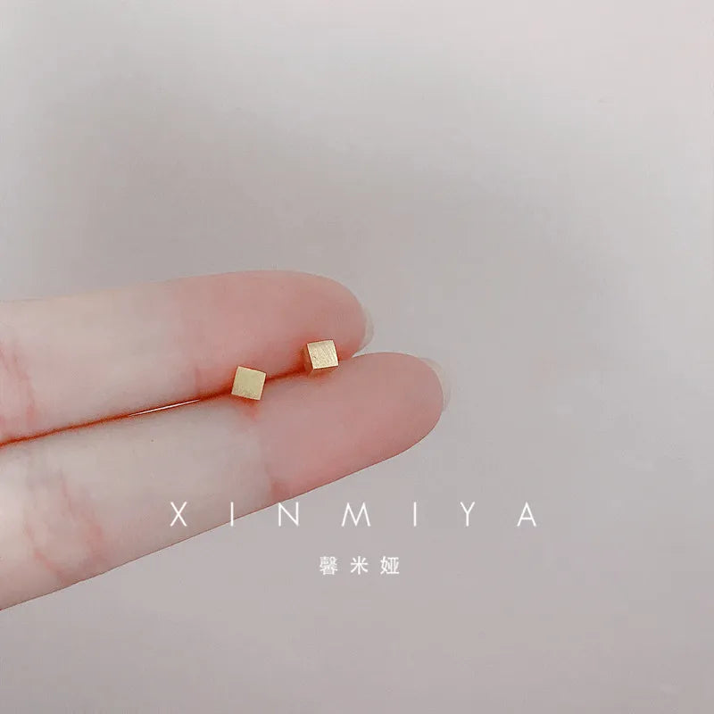 silver-plate Gold Color Mini Small Butterfly Heart Stud Earring For Women Cartilage Helix Tragus Ear Piercing Jewelry Gift