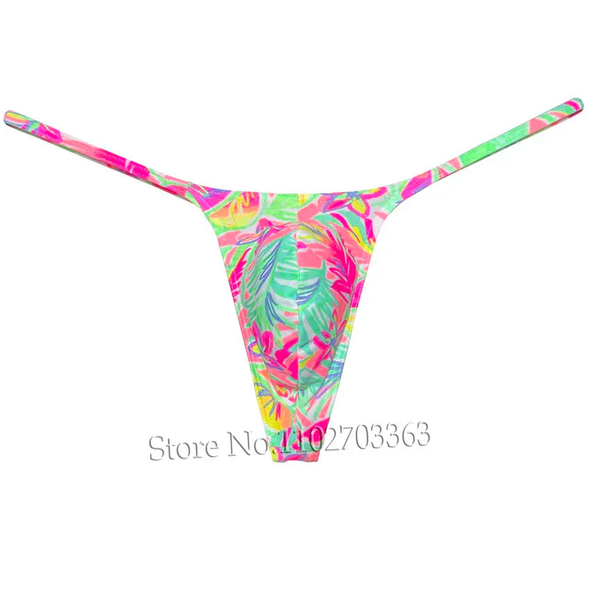 Men's Swim Thongs Micro G-string Enhance Big Pouch Underwear Male T-back Bikini Low Rise Strap Briefs Beach Quick-dry Underpants
