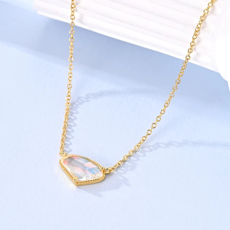 S925 Sterling Silver Minimalist Cross Necklace for Woman Personality Chain Shining Gold Color Party Necklaces for Women Jewelry