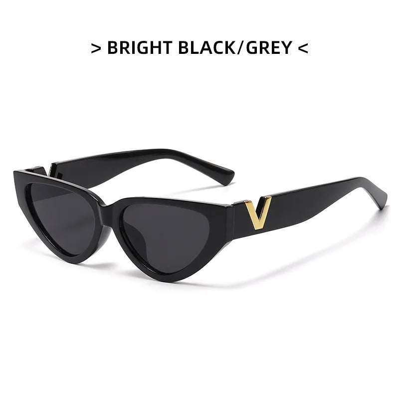 Luxury Glamour Cat Eye Designer Sunglasses - Fashion V Runway UV400