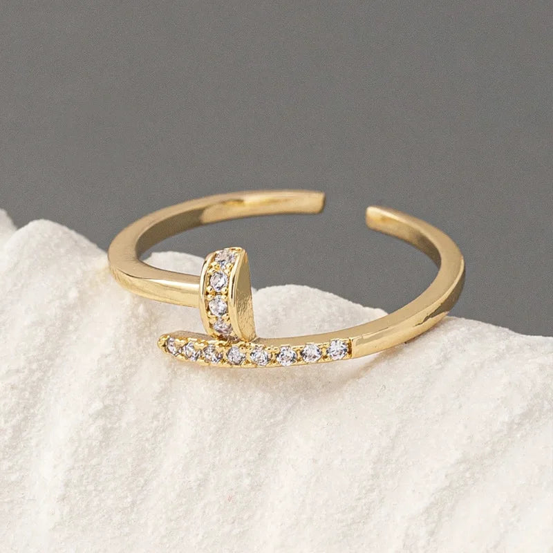 European and American open nail children's niche high-end ring personality cold wind rings