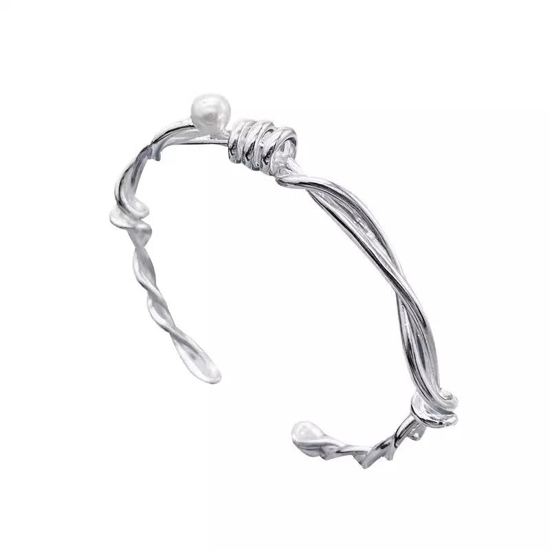 VENTFILLE 925 Sterling Silver Double Layer Pearl Bracelet for Women Girl Design Bead Korean Jewelry Dropshipping