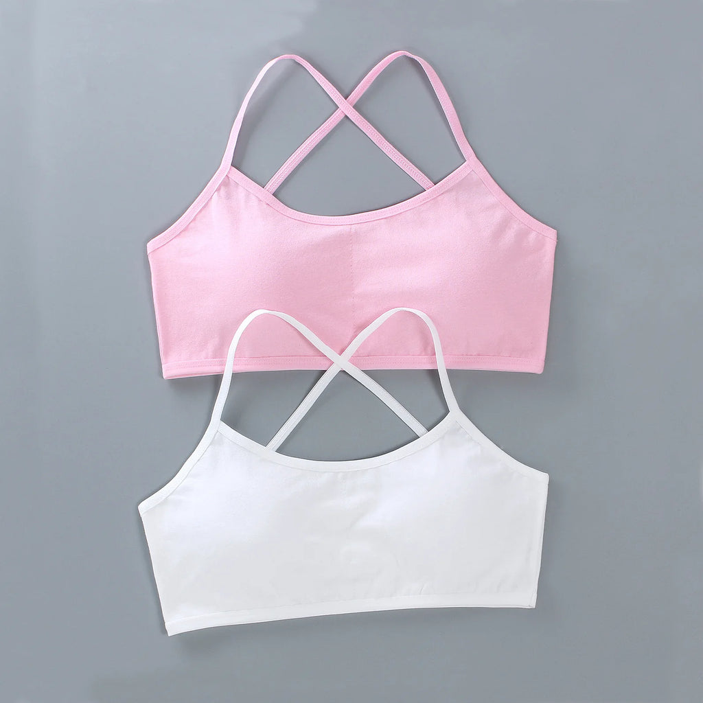 Teenage Girls Training Bras - Cotton Soft Sports Bra 8-16 Years