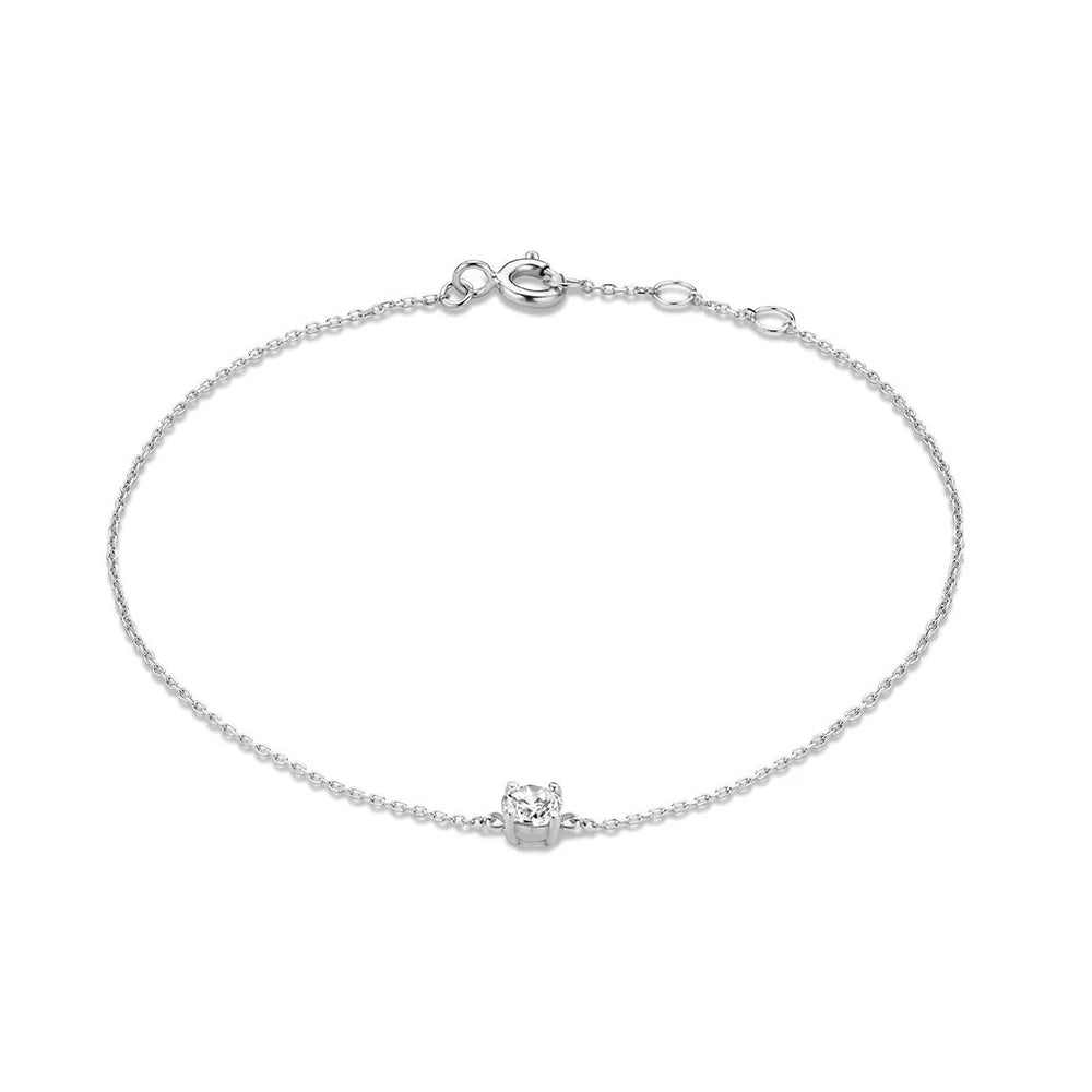 CANNER European American Style Eight-Pointed Star Zircon Bracelet S925 Sterling Silver Personality Simple Versatile Bracelet