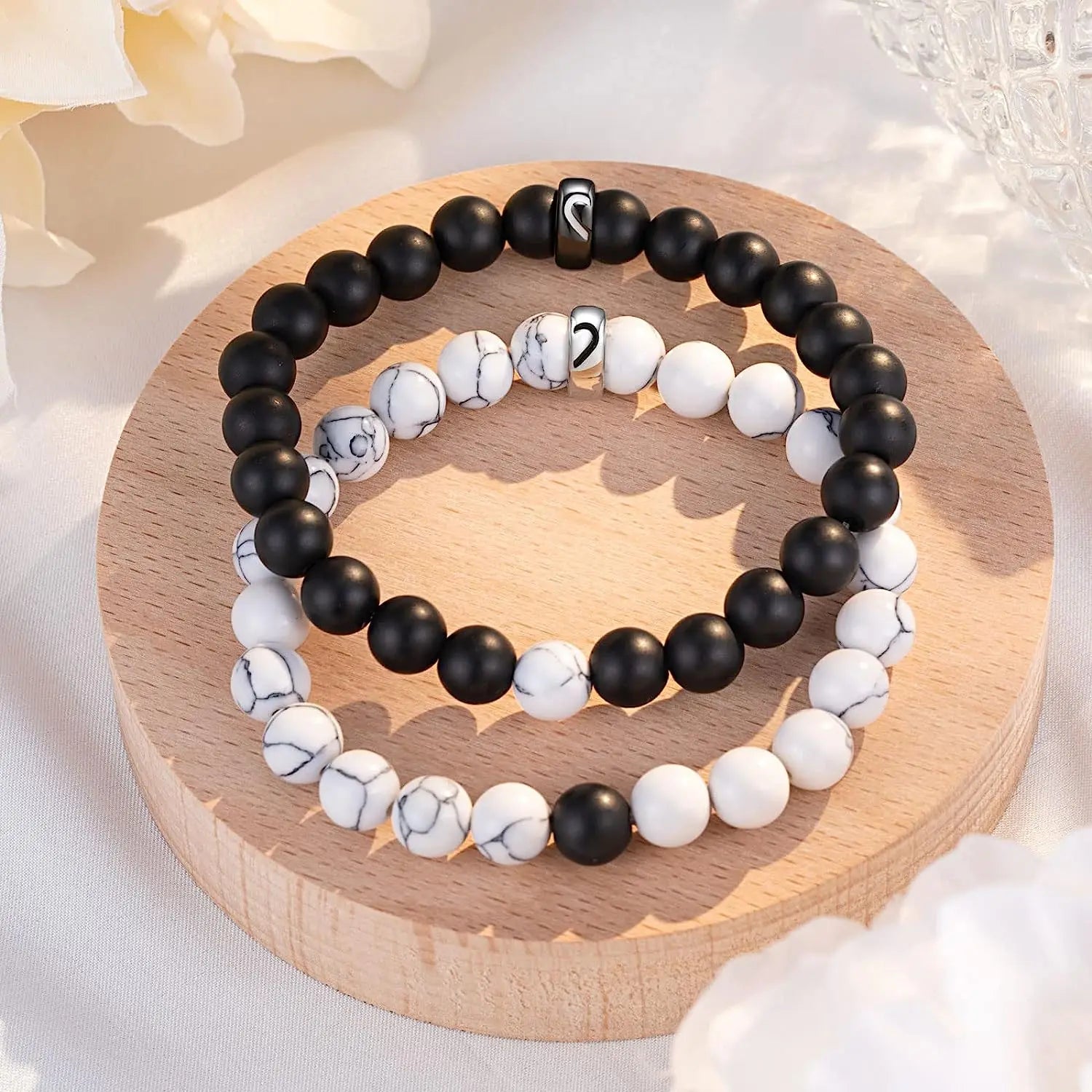 2PCS/Set Couple Ring Bracelets Gifts for My Love,My Man,Boyfriend,Soulmate,Valentine's Day Anniversary Birthday Christmas Gift
