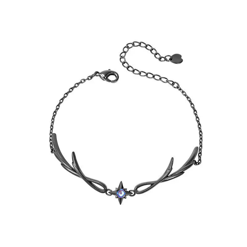 Gothic Punk Dark Style Black Bracelet Personality Ladies Simple Charm Casual Jewelry Gift
