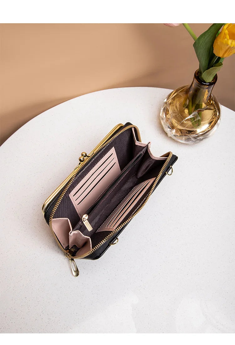 Fashion Women Luxury Leather Single Shoulder Bags Ladies Large Capacity Crossbody Mobile Phone Purse Female Messenger Wallet