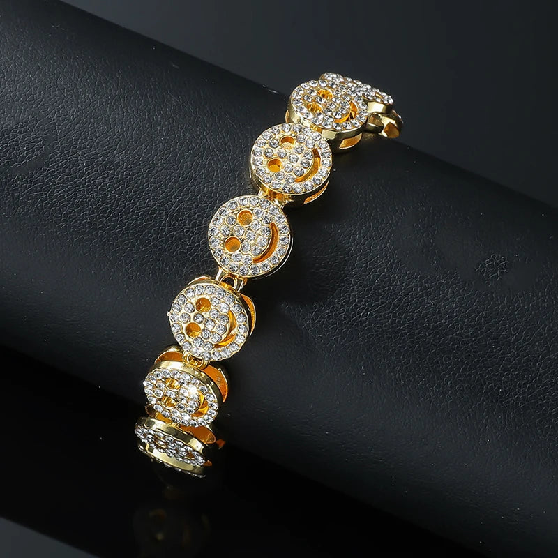 Fashionable Exquisite Smiling Face Decoration Necklace Bracelet Suit Suitable For Summer Travel And Fashionable Jewelry