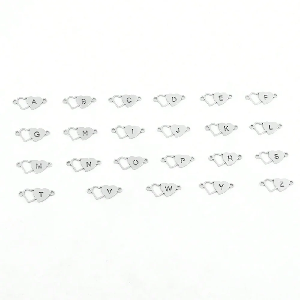 DGIDDK Stainless Steel 2025 New Fashion 26a-Z Letters Love Pendant Anklet Men And Women Simple Fashion Commuter Foot Jewelry