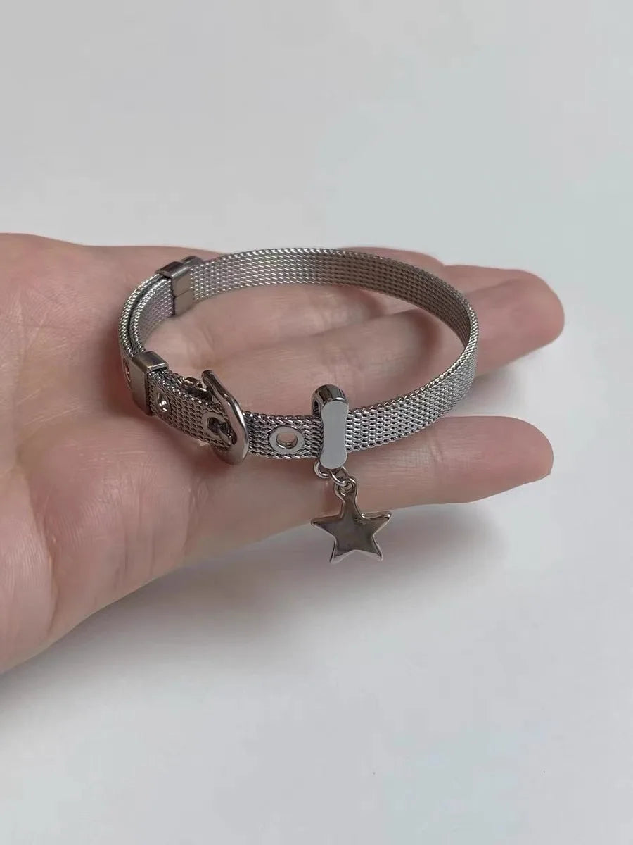 Harajuku Sweet Girls Star Charms Bracelets Cute Punk Cool Pentagram Bangles Bracelet for Women Party Club Korean Fashion Jewelry