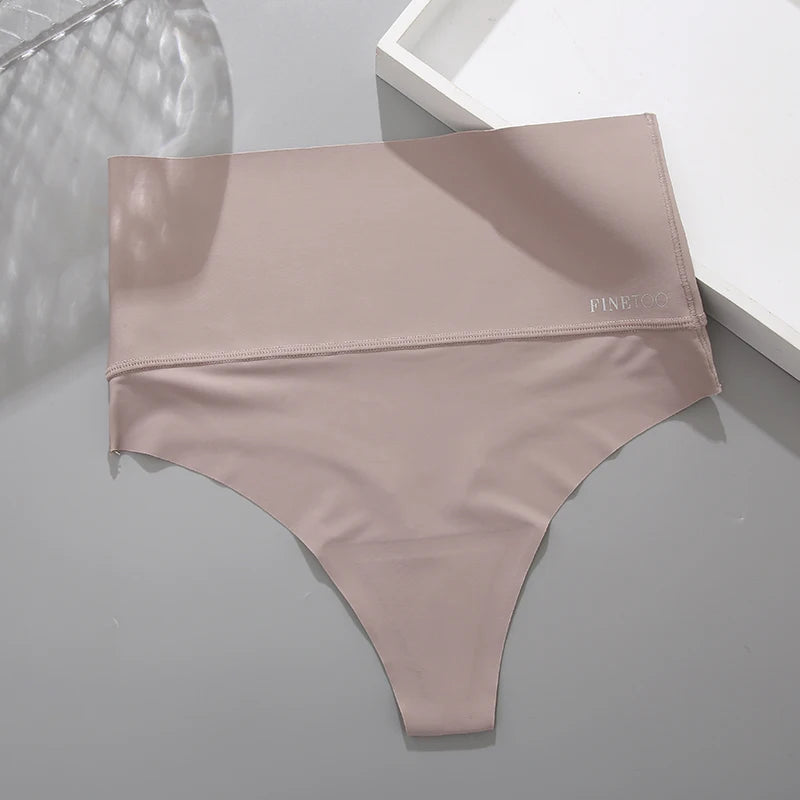Seamless High Waist Women Thong Black Abdomen Hip Lift Briefs Body Shaping Underwear Breathable Female Panties Plus Size S-XL