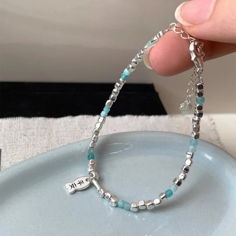 VENTFILLE 925 Sterling Silver Double Layer Pearl Bracelet for Women Girl Design Bead Korean Jewelry Dropshipping