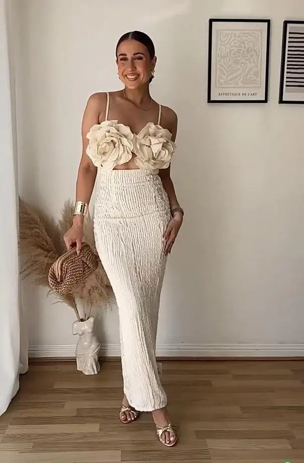 Women Patchwork Appliques Dress - Backless Beach Party Bodycon