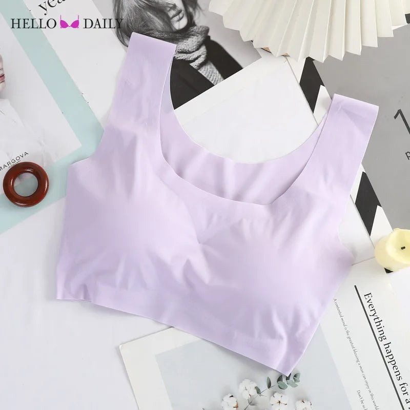 Ice Silk Sleep Bra - Seamless Yoga Sports Bralette