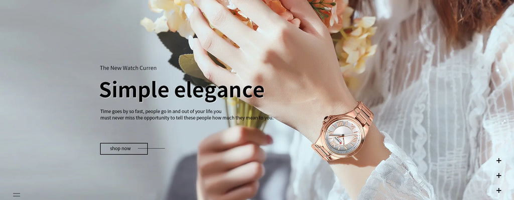 CURREN 9091 Rose Gold Watch - Elegant Steel Strap Ladies Quartz