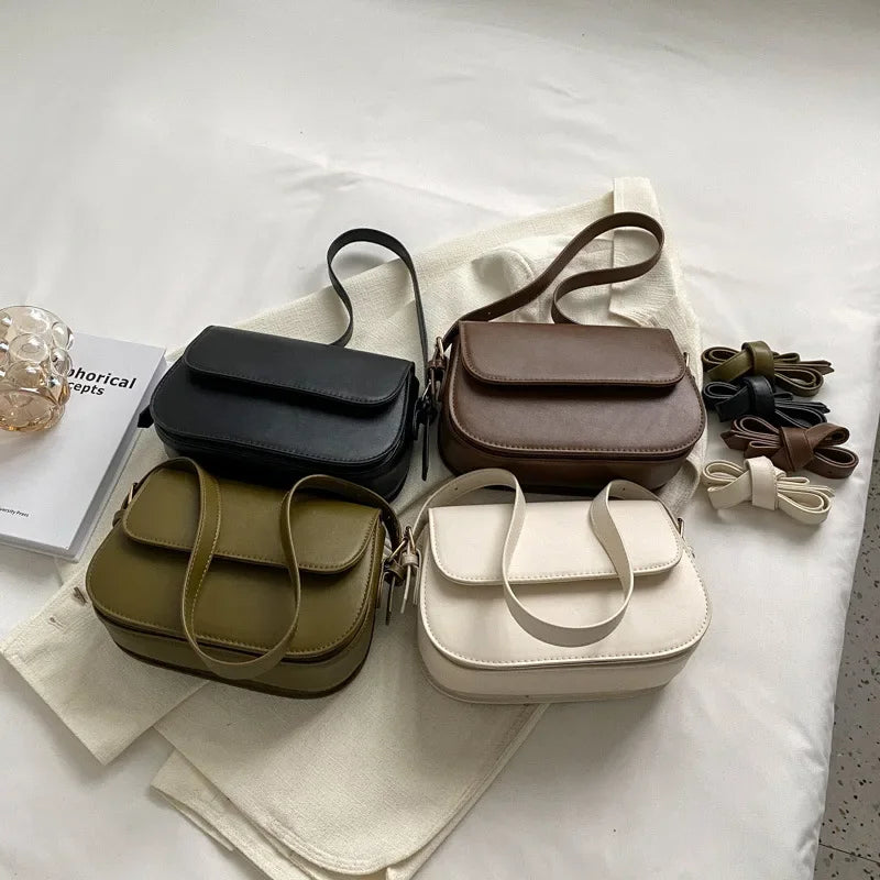 Advanced Texture Retro Small Saddle Bag Women 2025 New Popular All-Match Messenger Bag Fashion Underarm Bags Square Sling Bag