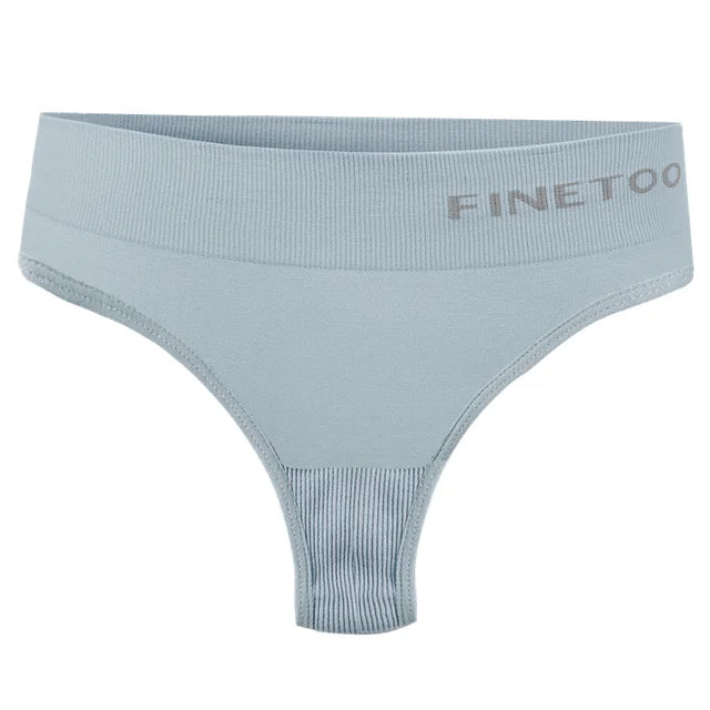 3PCS/Set Women's Panties Sexy Underwear FINETOO Large Size Thong Women Seamless Panties High Waist Girls Thongs M-2XL