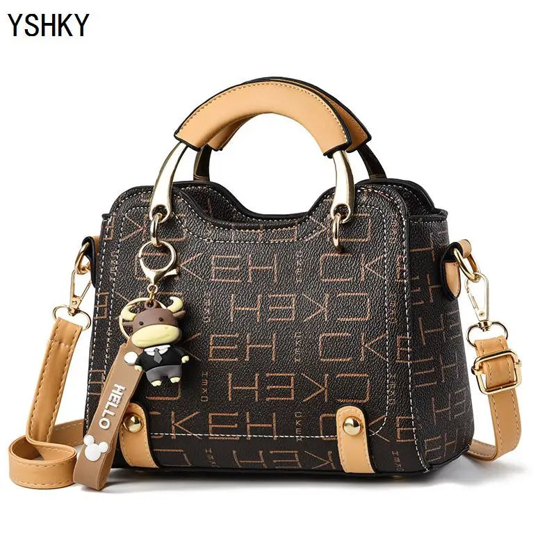 New brand shoulder Bag leather  Women's luxury designer handbag for 2024 women European and American retro cross body Tote bags