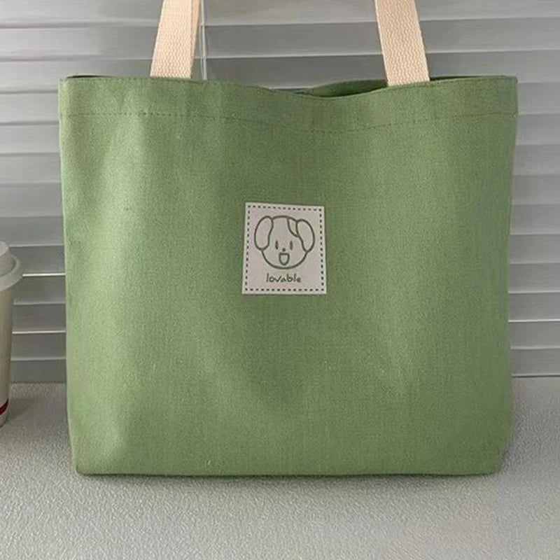 Canvas Bag Women S Large Capacity Simple Shoulder Bag Commuting Handbag