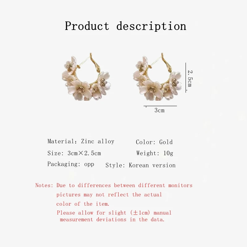 2024 New Light Luxury Niche High End Retro Versatile Flower Earrings