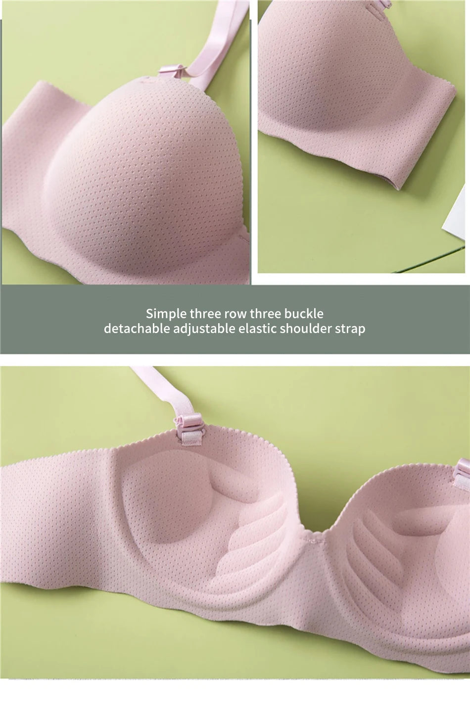 Girls Seamless Bra - Comfort Breathable Removable Strap
