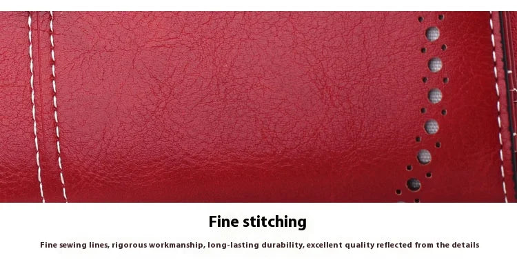 Fashionable new hollow out coin purse for women's oily leather phone bag, long zipper handbag,coin bag Triple fold ladies wallet