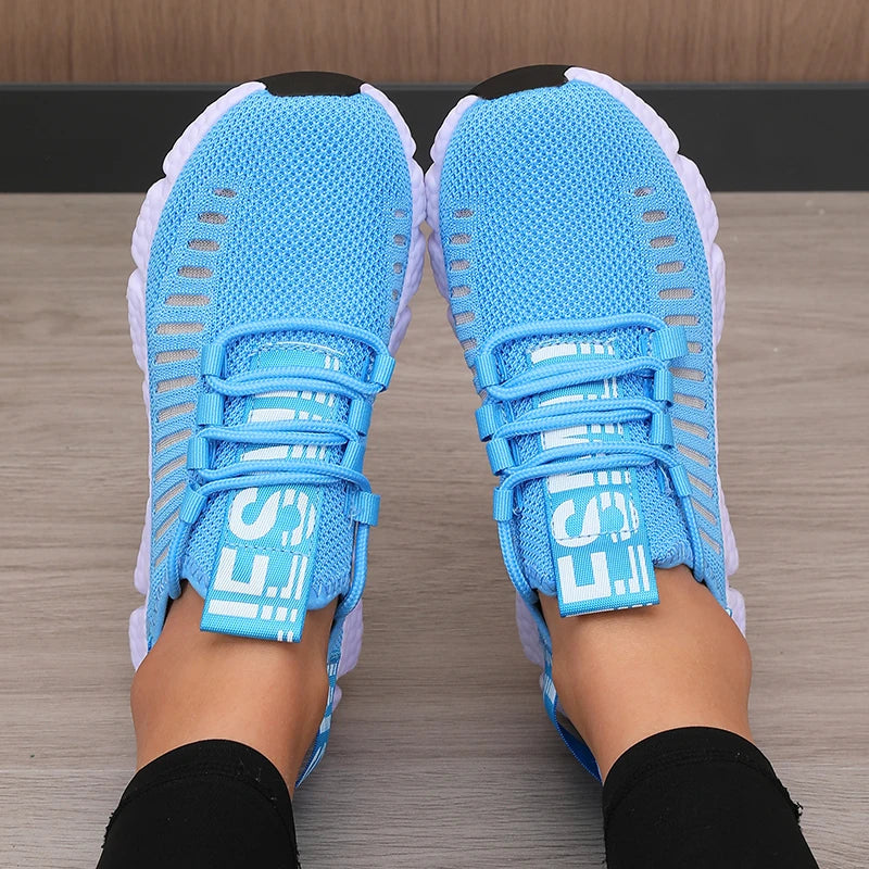 Women's Platform Sports Shoes - Breathable Hiking Walking Sneakers