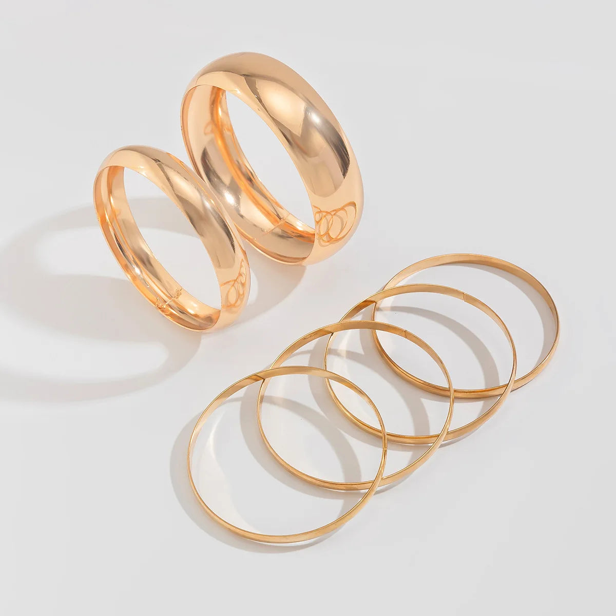 KMVEXO Exaggerated Punk Irregular Wide Cuff Bangle Set for Women Vintage Gold Color Chunky Metal Bracelets Men Hand Jewelry Gift