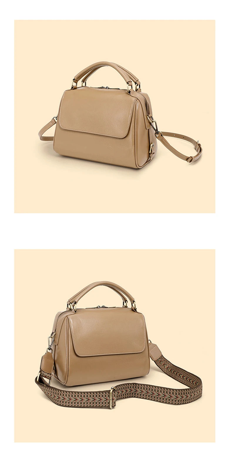 Toptrends 100% Genuine Leather Boston Shoulder Crossbody Bags For Women 2025 Luxury Designer Pillow Tote Satchel Ladies Handbags