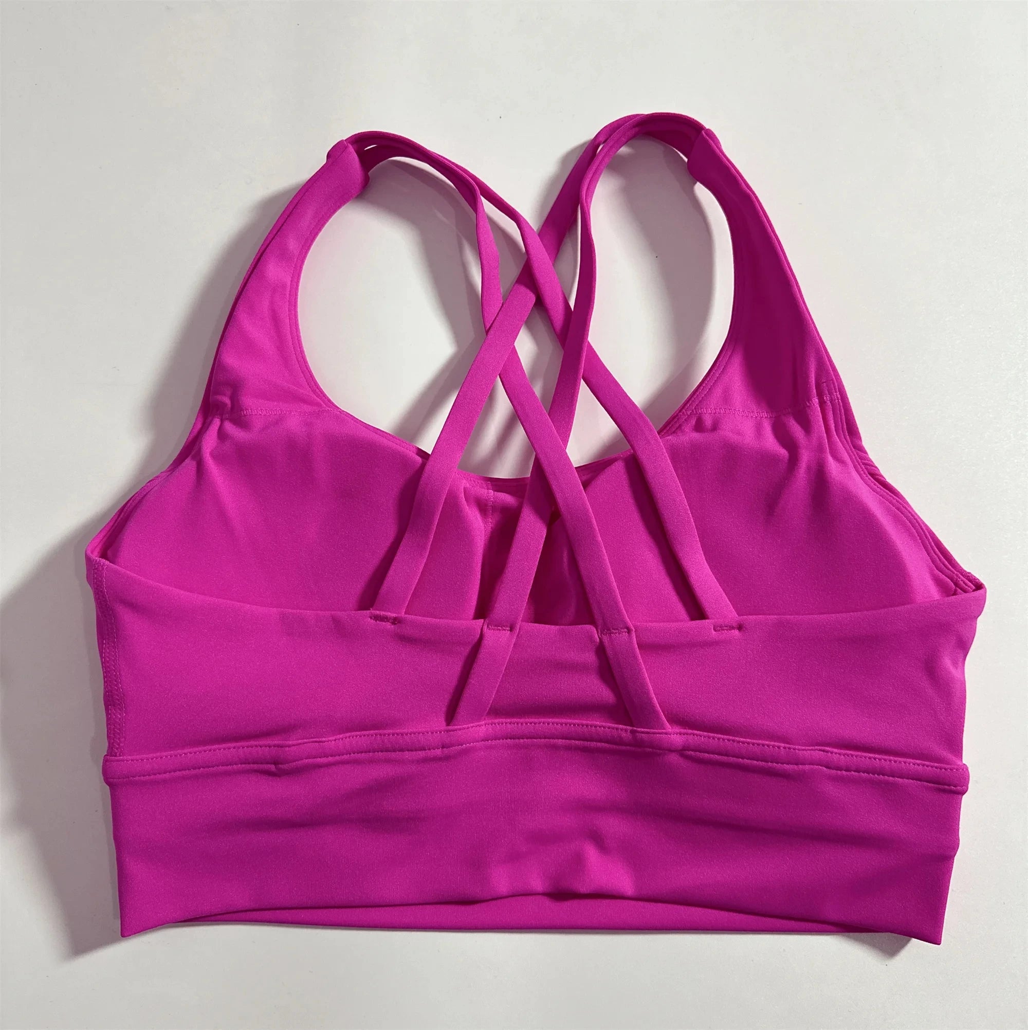 Solid Color Cross Fitness Bra - High Strength Yoga Sport Top