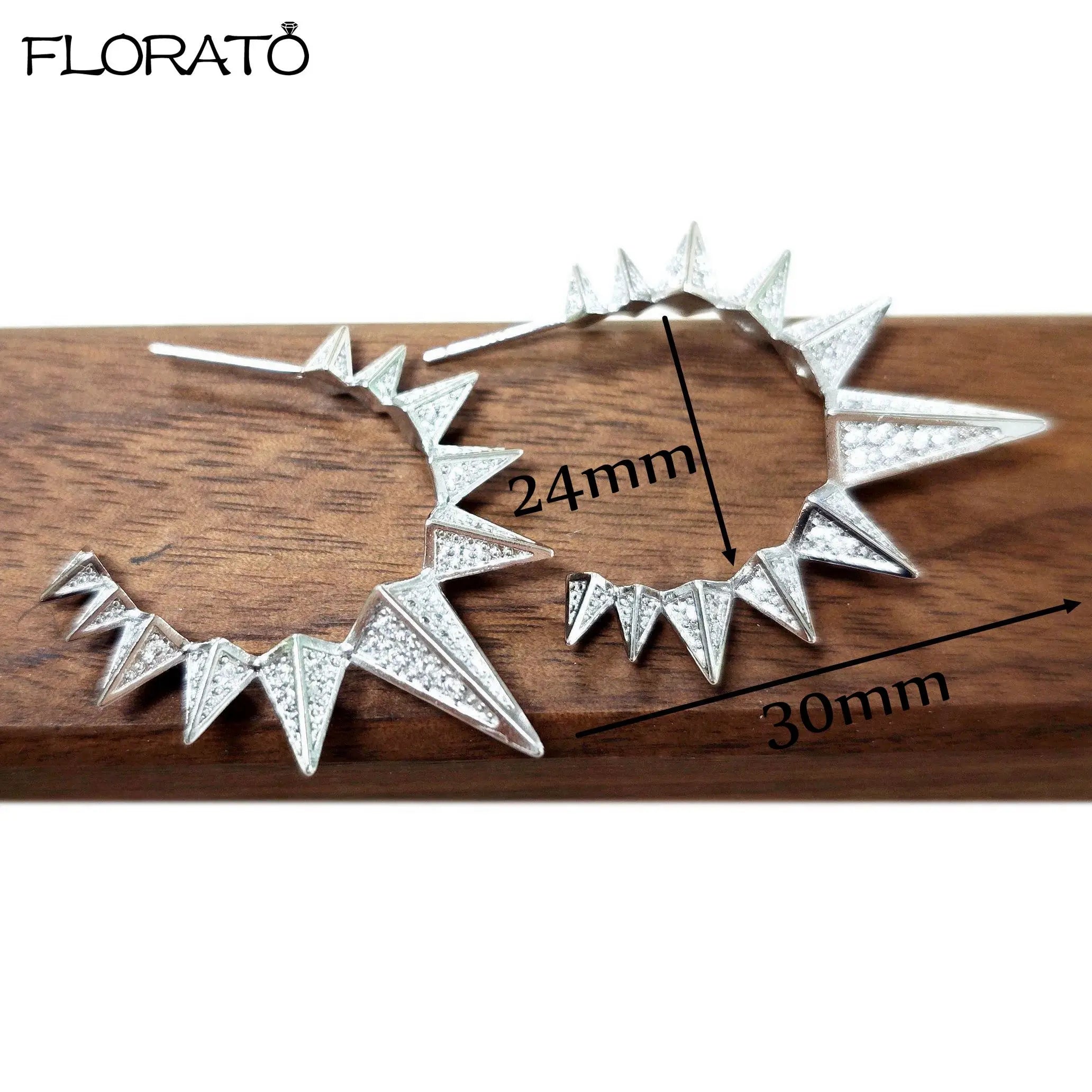 925 Sterling Silver Needle Punk Spike Rivet Hoop Earrings For Women Huggie Earrings Ear Cuff Piercing Earring Gothic Jewelry