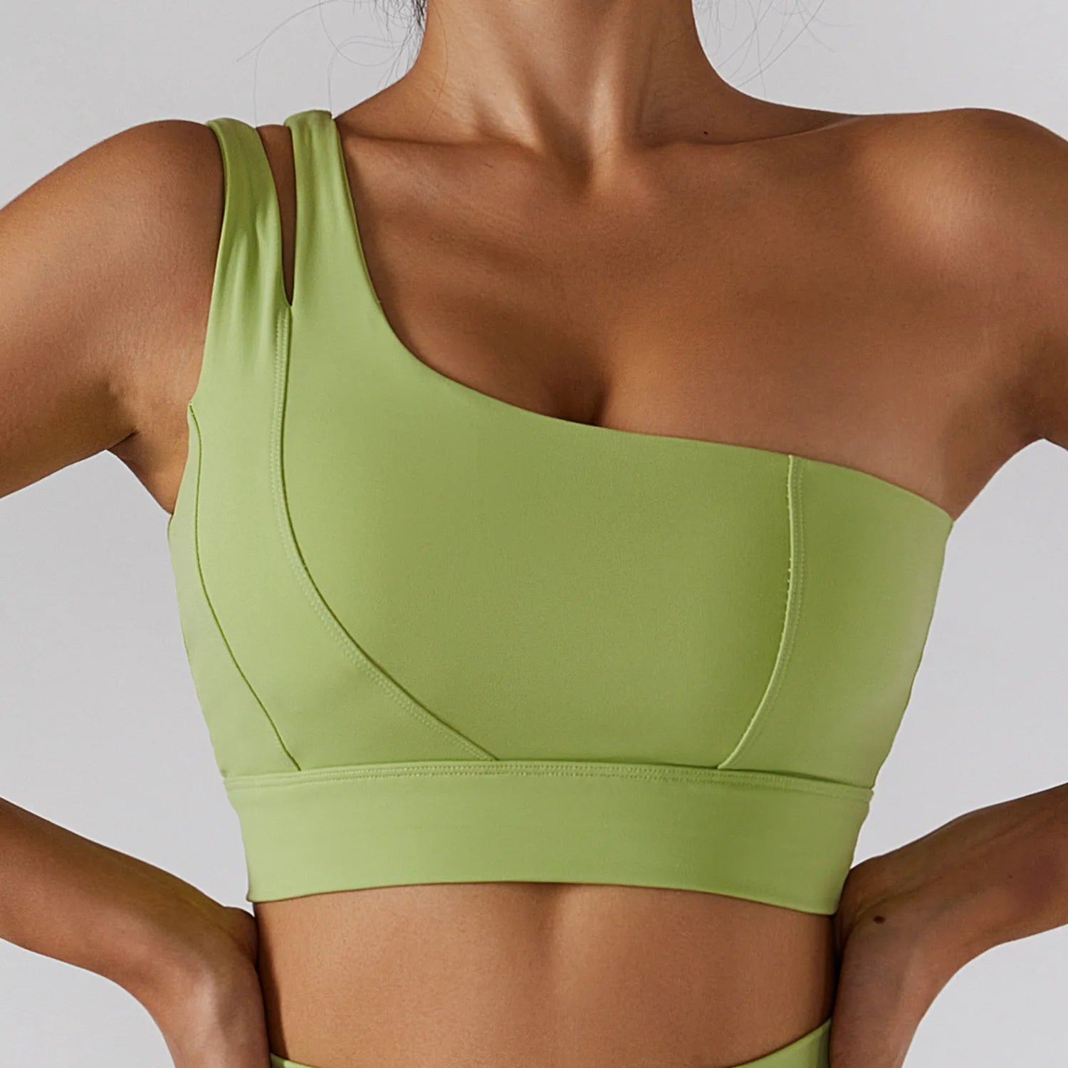 Sexy One Shoulder Sports Bra - High Strength Fitness Vest
