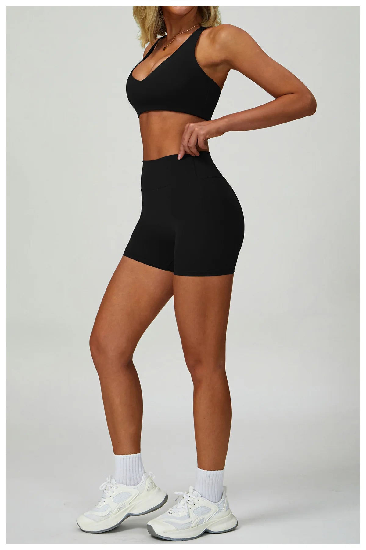 2-3PCS Yoga Suit Women Tracksuit Sports Bra High Waist Leggings Shorts Outfit Gym Set Fitness Push Up Workout Clothes Sportswear
