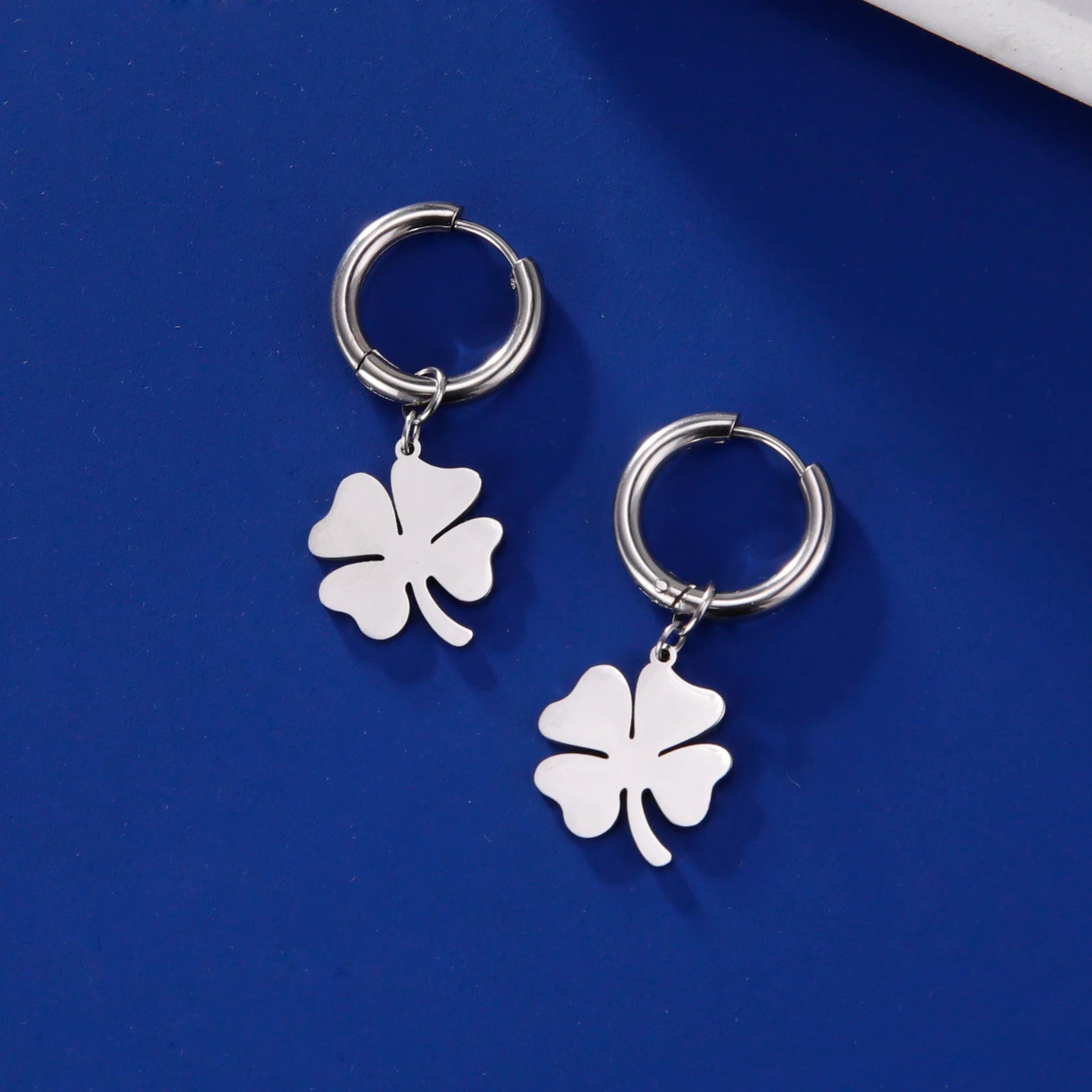 Lucktune Flower Clover Heart Drop Earrings Women Stainless Steel Star Sun Geometry Earrings 2025 New Fashion Kpop Jewelry Gift