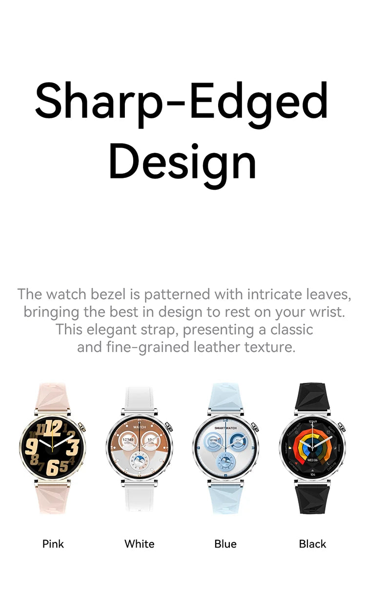 GT5 Mini Smart Watch for Woman IP68 Waterproof 1.32" IPS Screen Make/Receive Calls Message Sleep Tracking Sport Modes Smartwatch